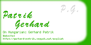 patrik gerhard business card